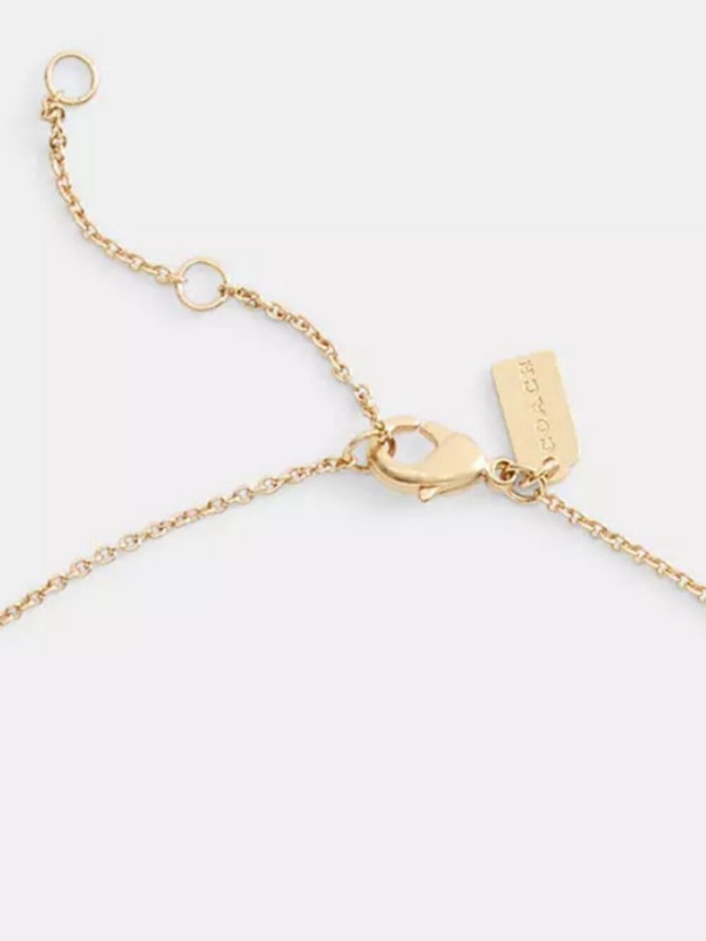 Coach Signature Red Enamel Rondell Necklace New w/Dust Bag - Picture 6 of 6